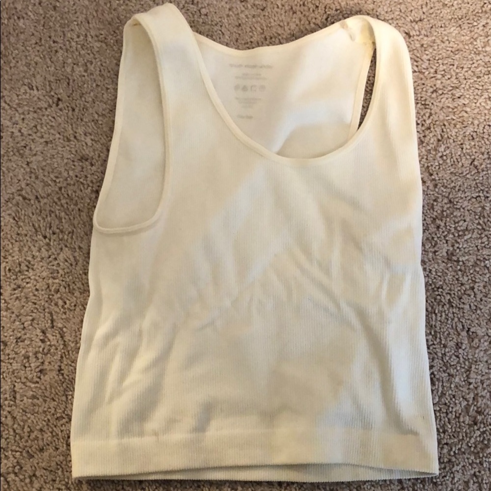 creme/ white south moon under crop top